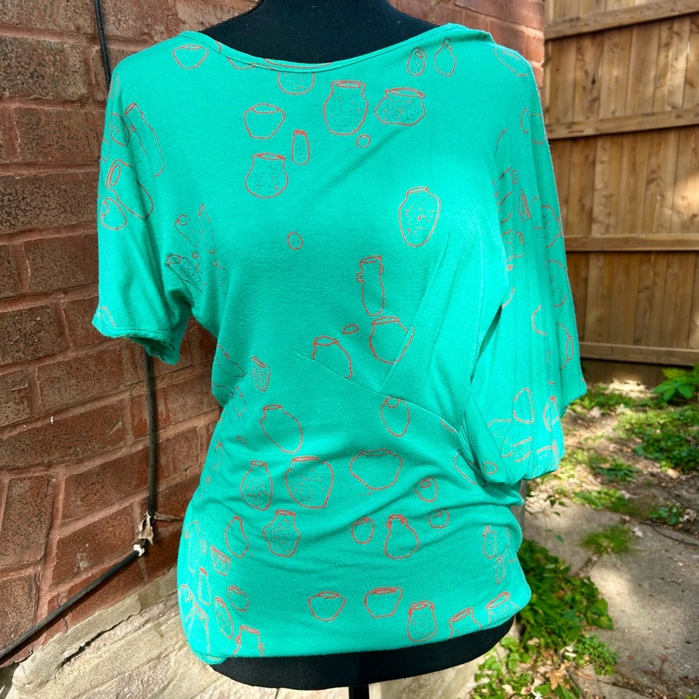 Asymmetrical Art-Print Tunic
